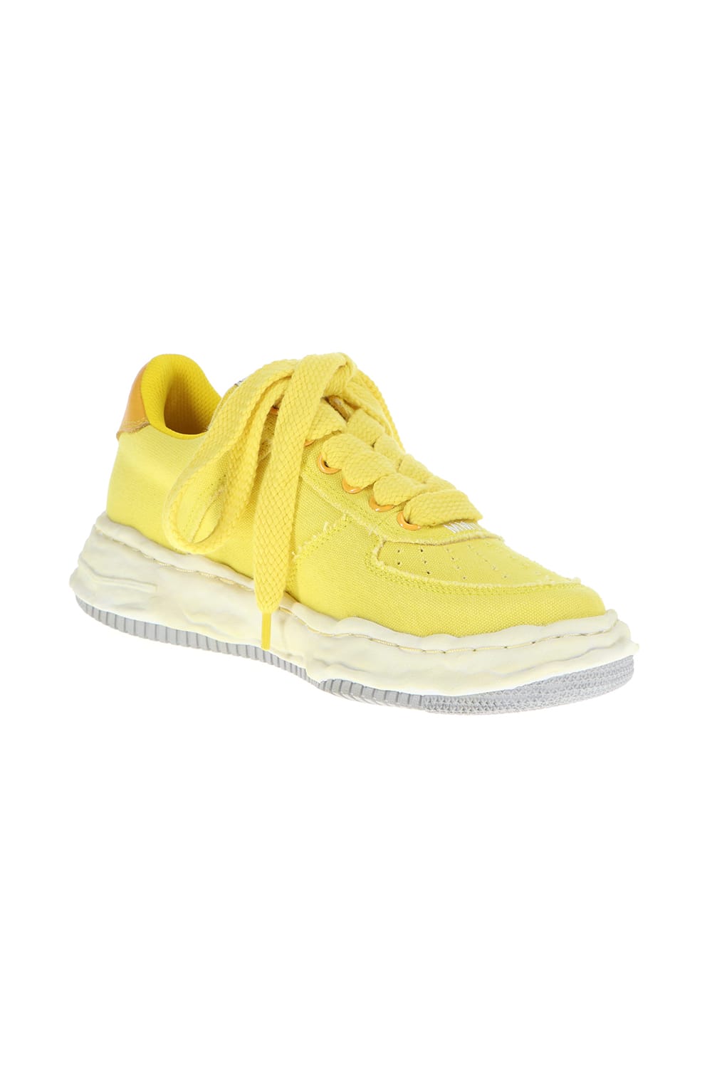 WAYNE Original sole washed canvas Low-Cut sneakers Yellow