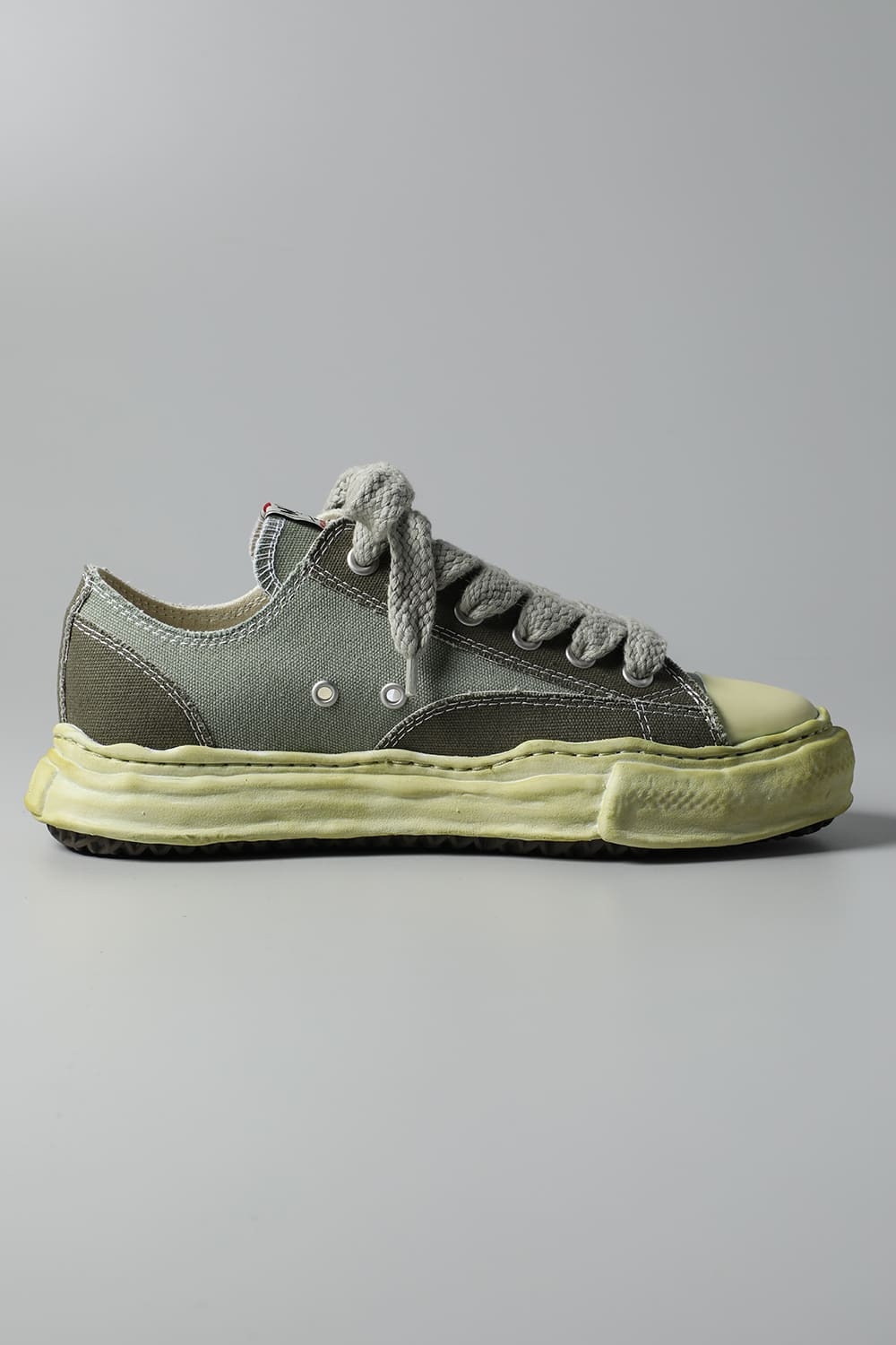 -PETERSON Low- Over-dyed original sole canvas Low-Top sneakers Green