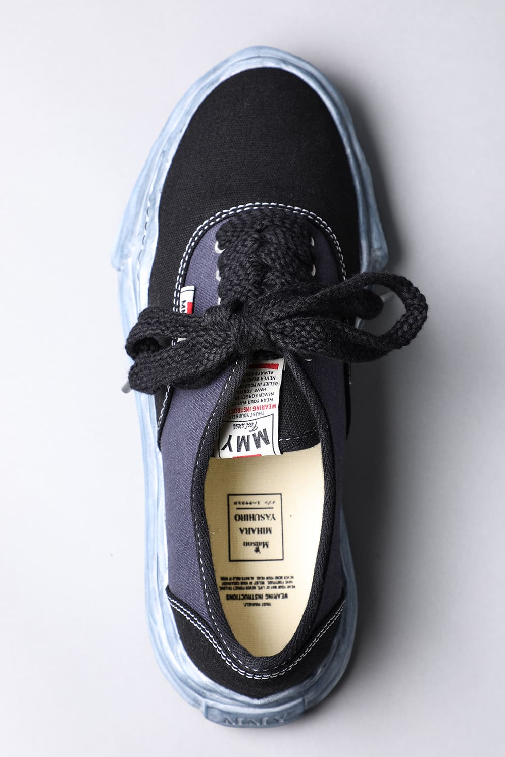 -BAKER- Original sole over-dyed canvas Low-Top sneakers Black
