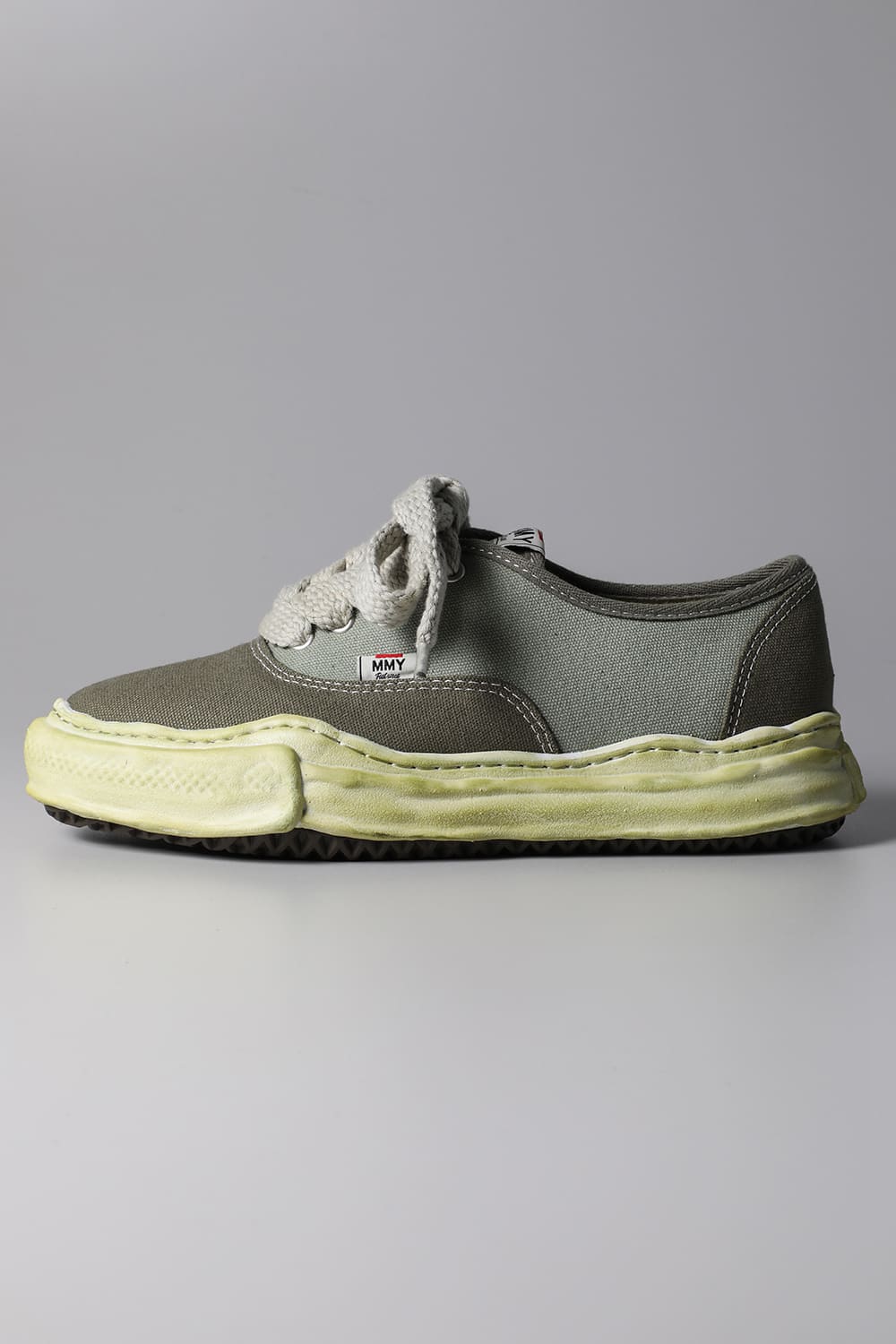 -BAKER- Original sole over-dyed canvas Low-Top sneakers Green