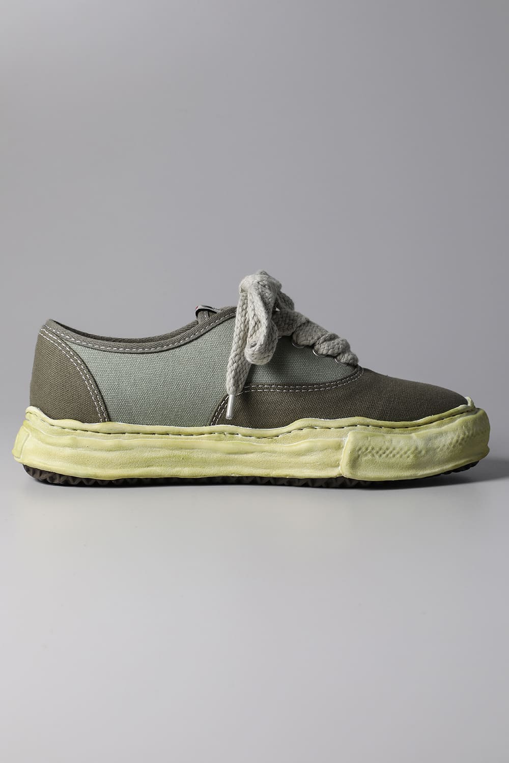 -BAKER- Original sole over-dyed canvas Low-Top sneakers Green