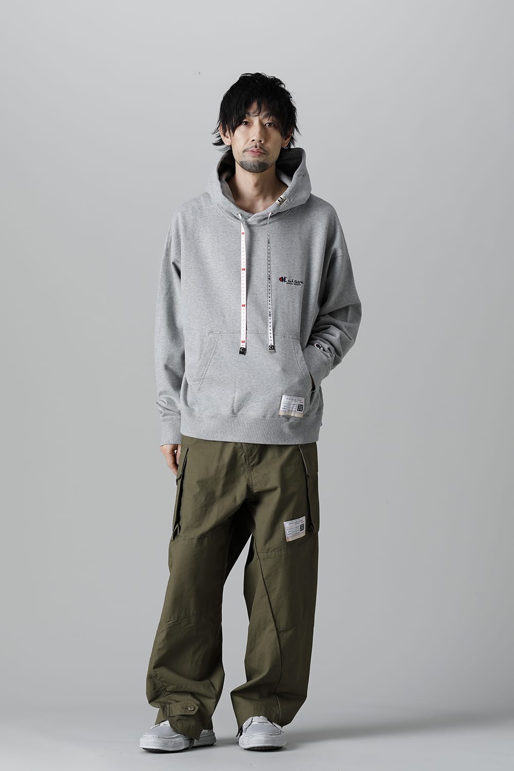 Embroideried hodie  Gray