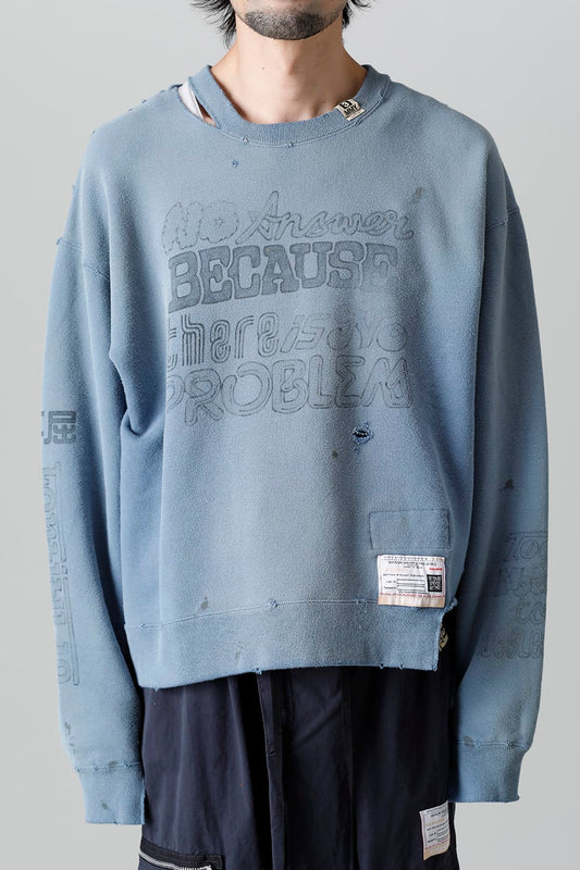 Distressed pullover Blue