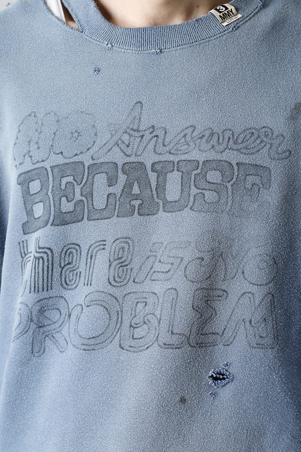 Distressed pullover Blue