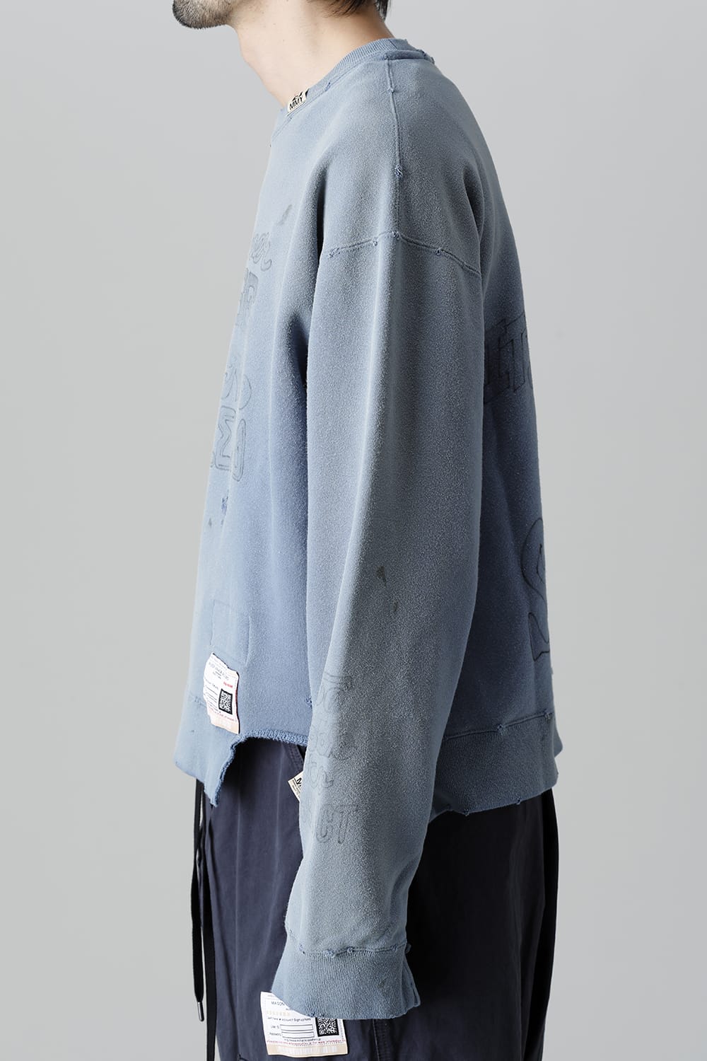 Distressed pullover Blue