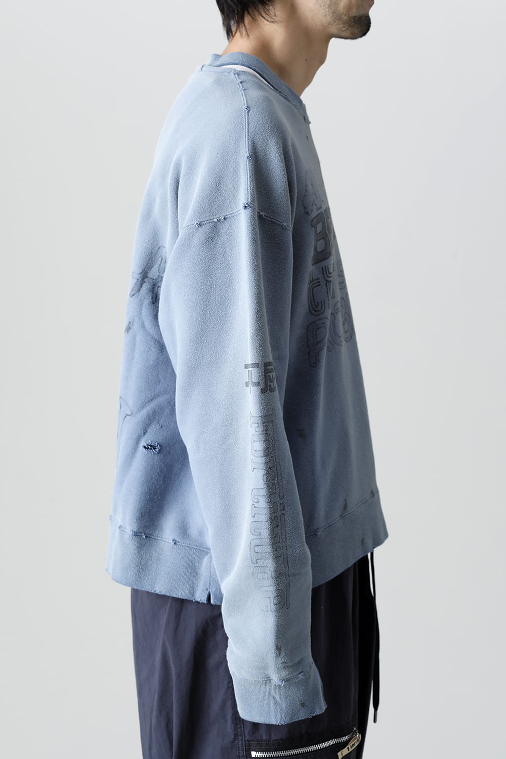 Distressed pullover Blue