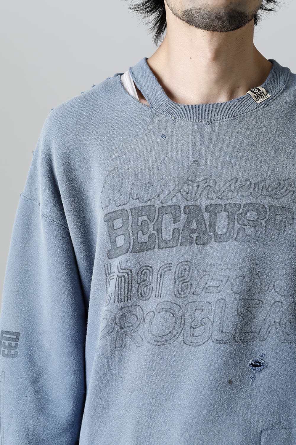 Distressed pullover Blue