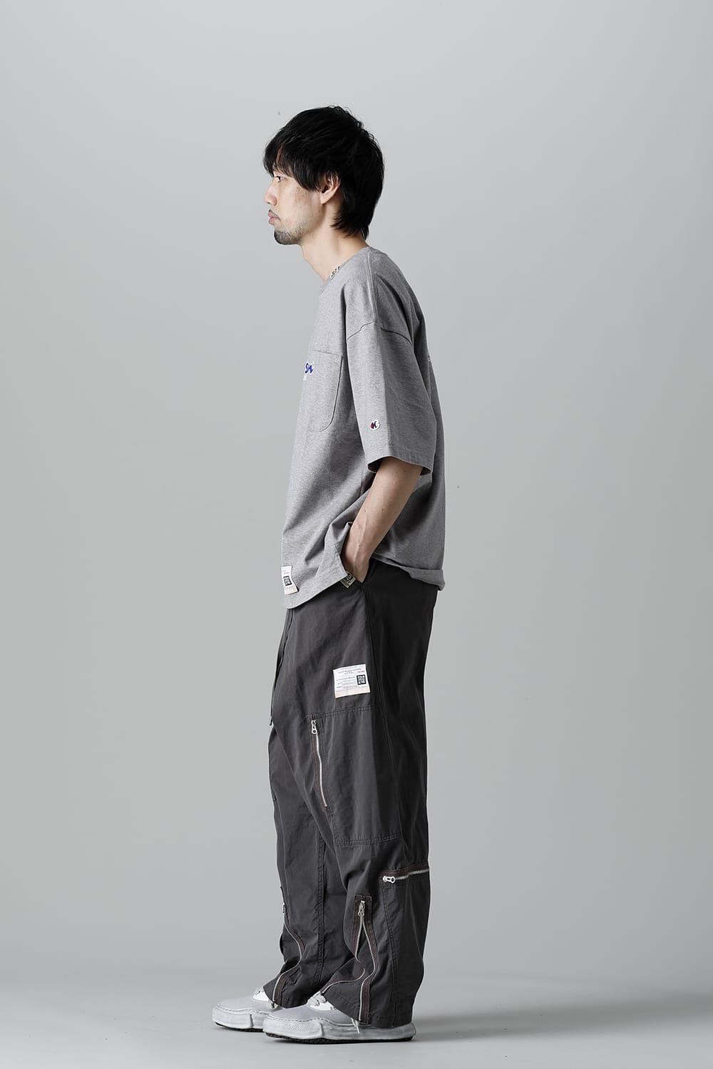 Twisted Military Pants Gray