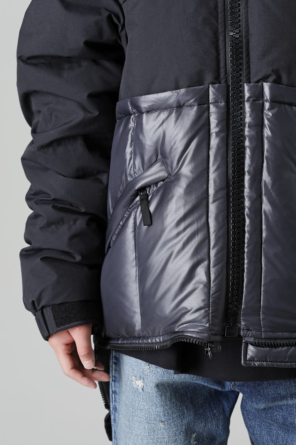 Bottom Layered Down Blouson Black