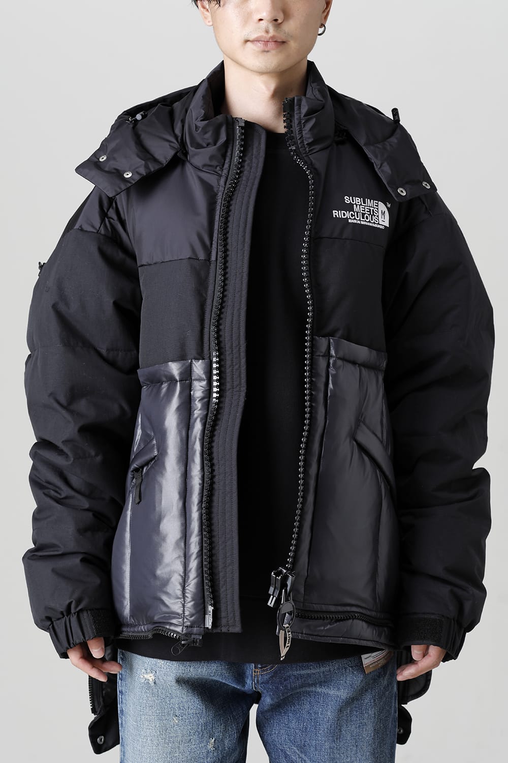 Bottom Layered Down Blouson Black