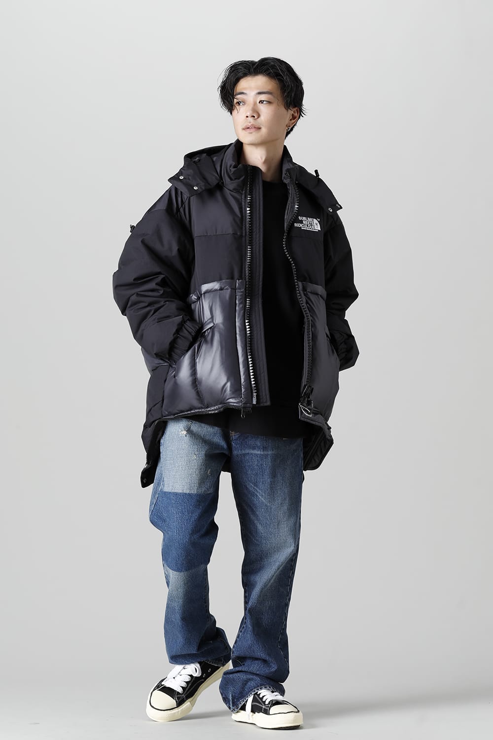 Bottom Layered Down Blouson Black