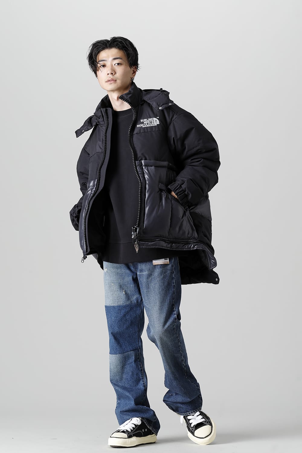 Bottom Layered Down Blouson Black