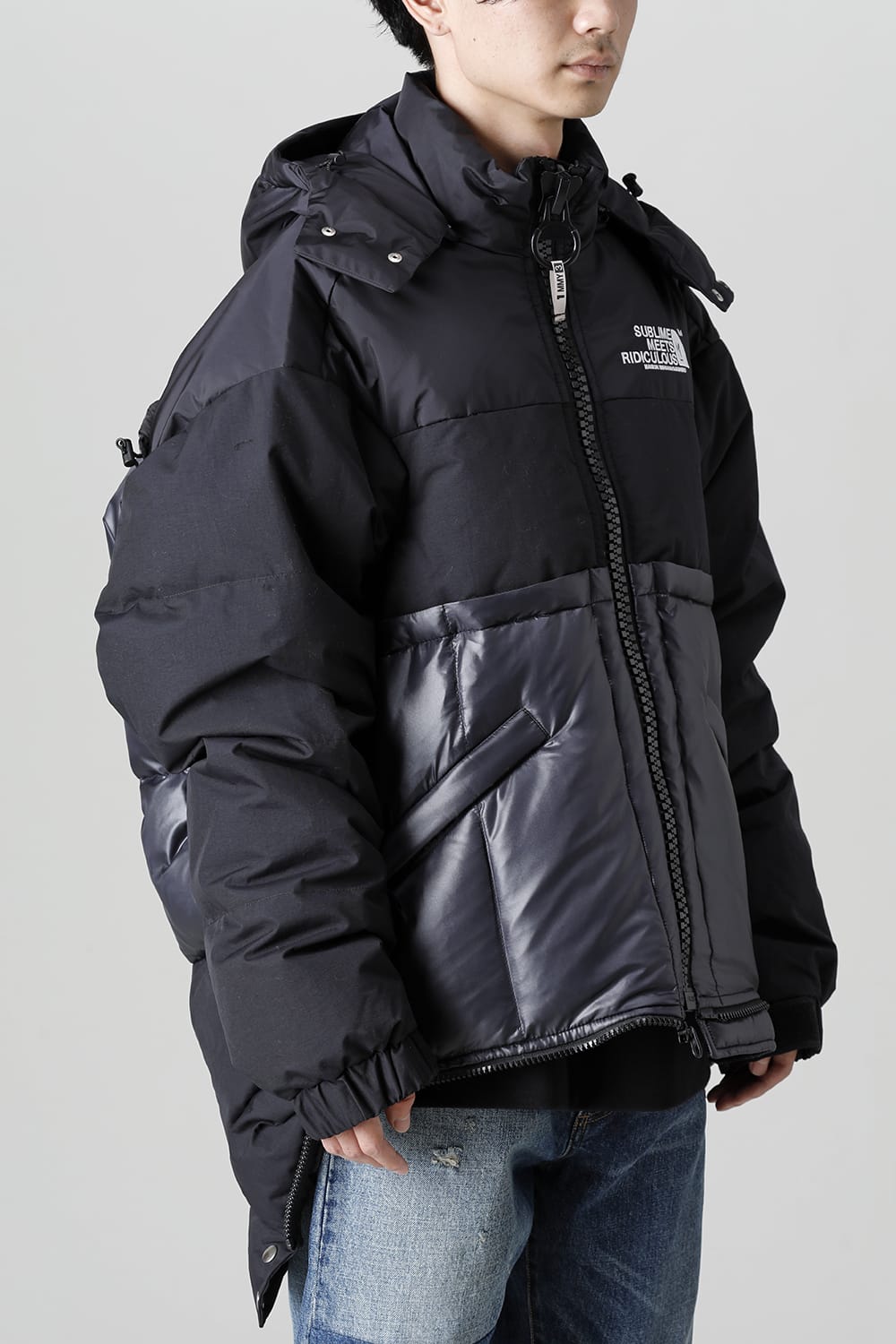 Bottom Layered Down Blouson Black