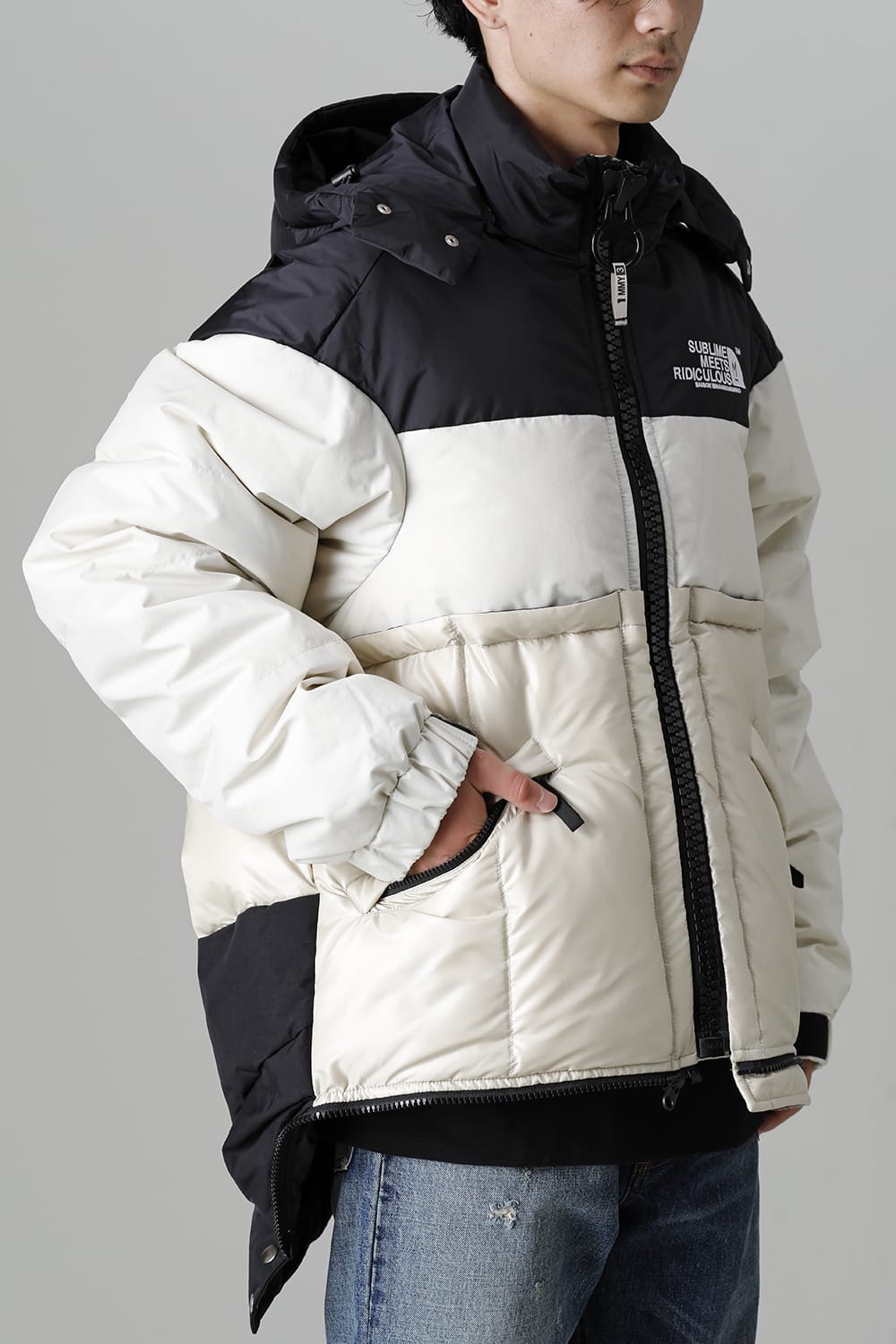 Bottom Layered Down Blouson White