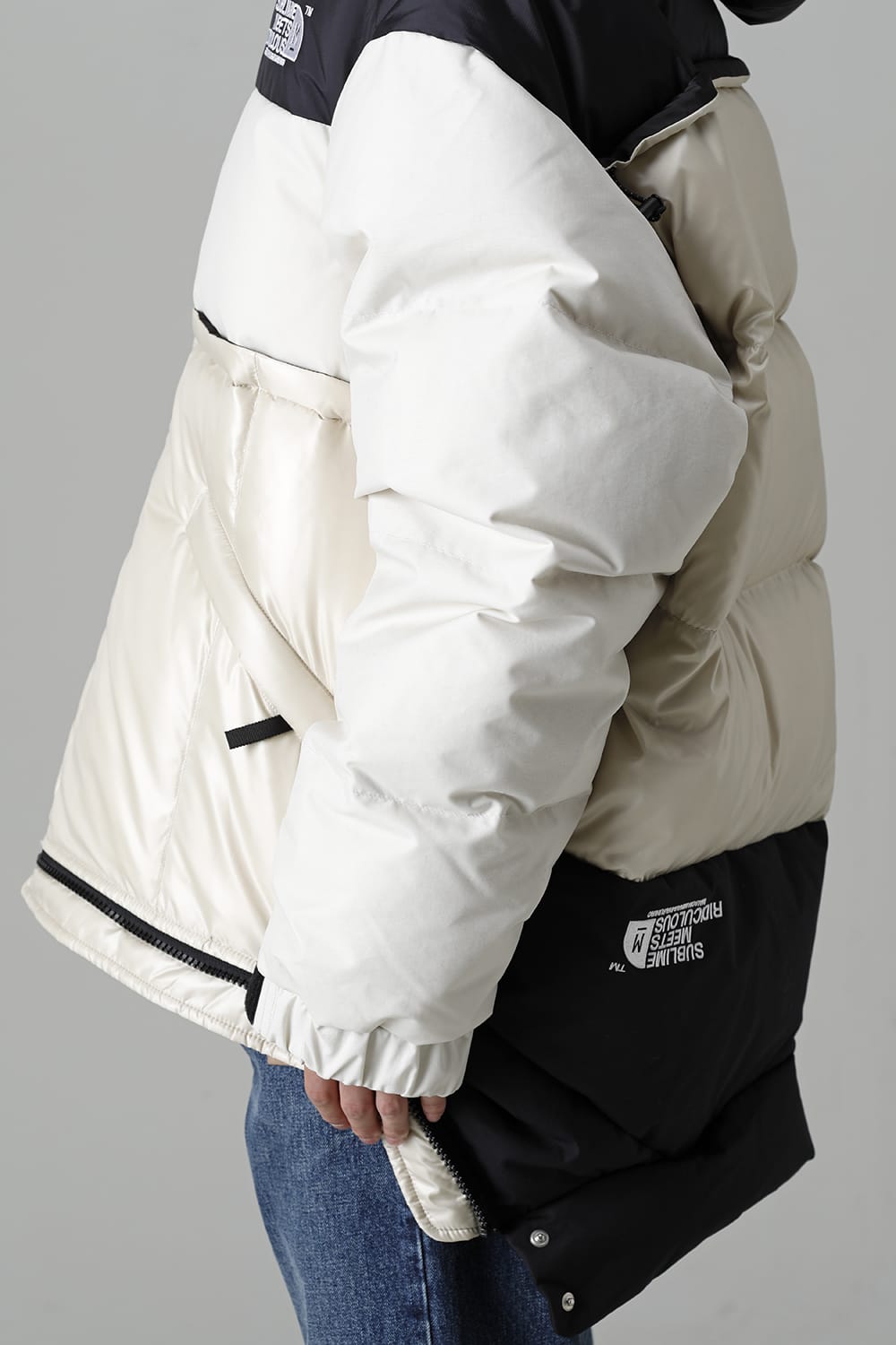 Bottom Layered Down Blouson White