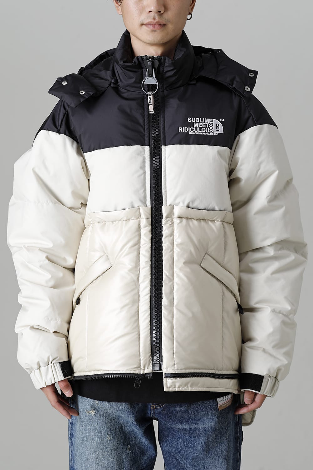 Bottom Layered Down Blouson White