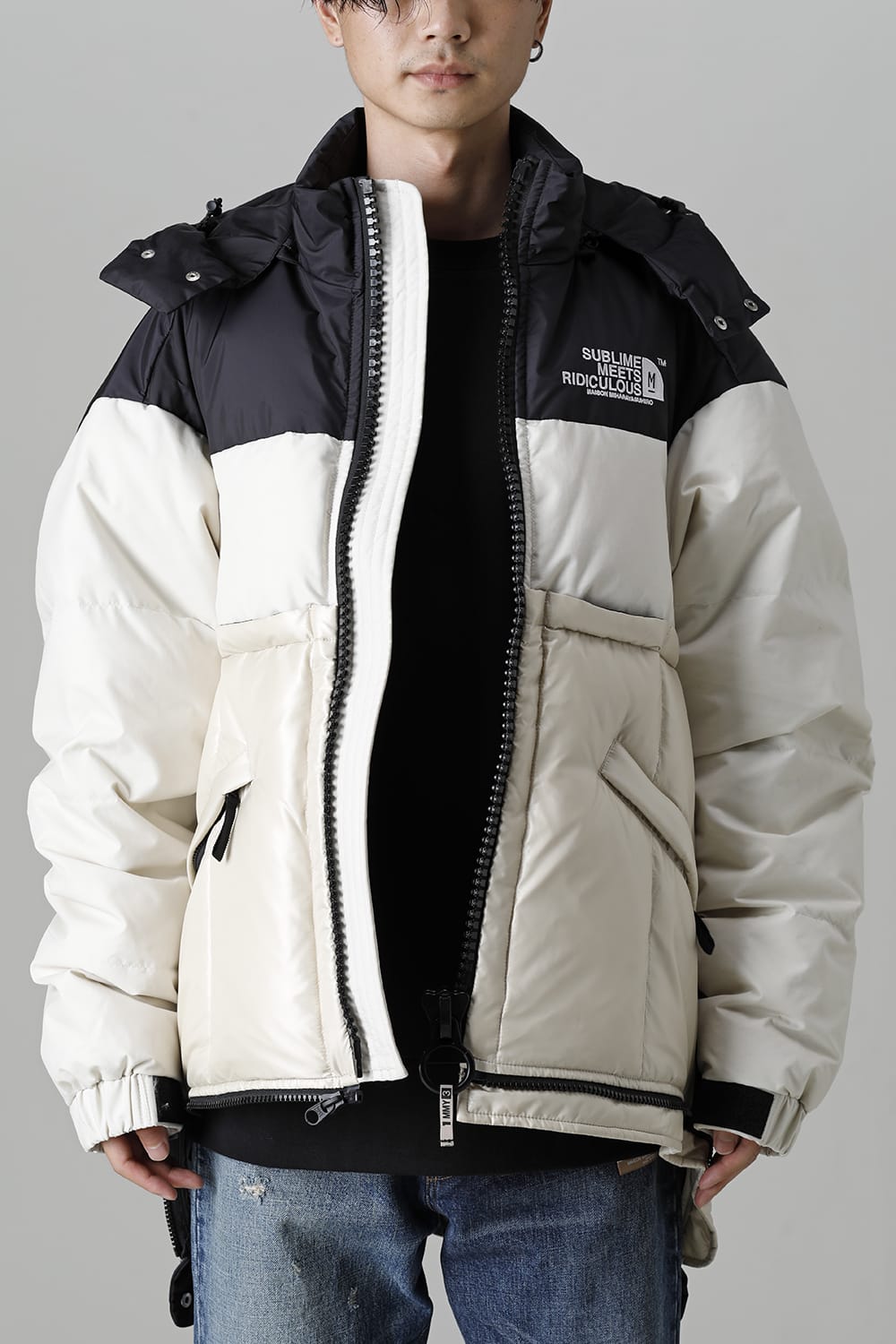 Bottom Layered Down Blouson White