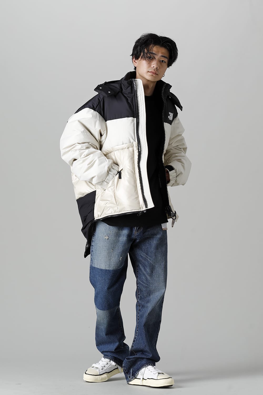 Bottom Layered Down Blouson White