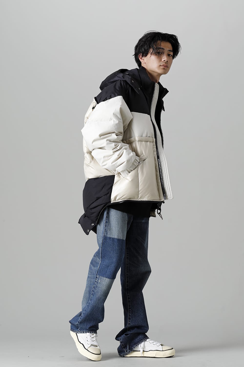 Bottom Layered Down Blouson White