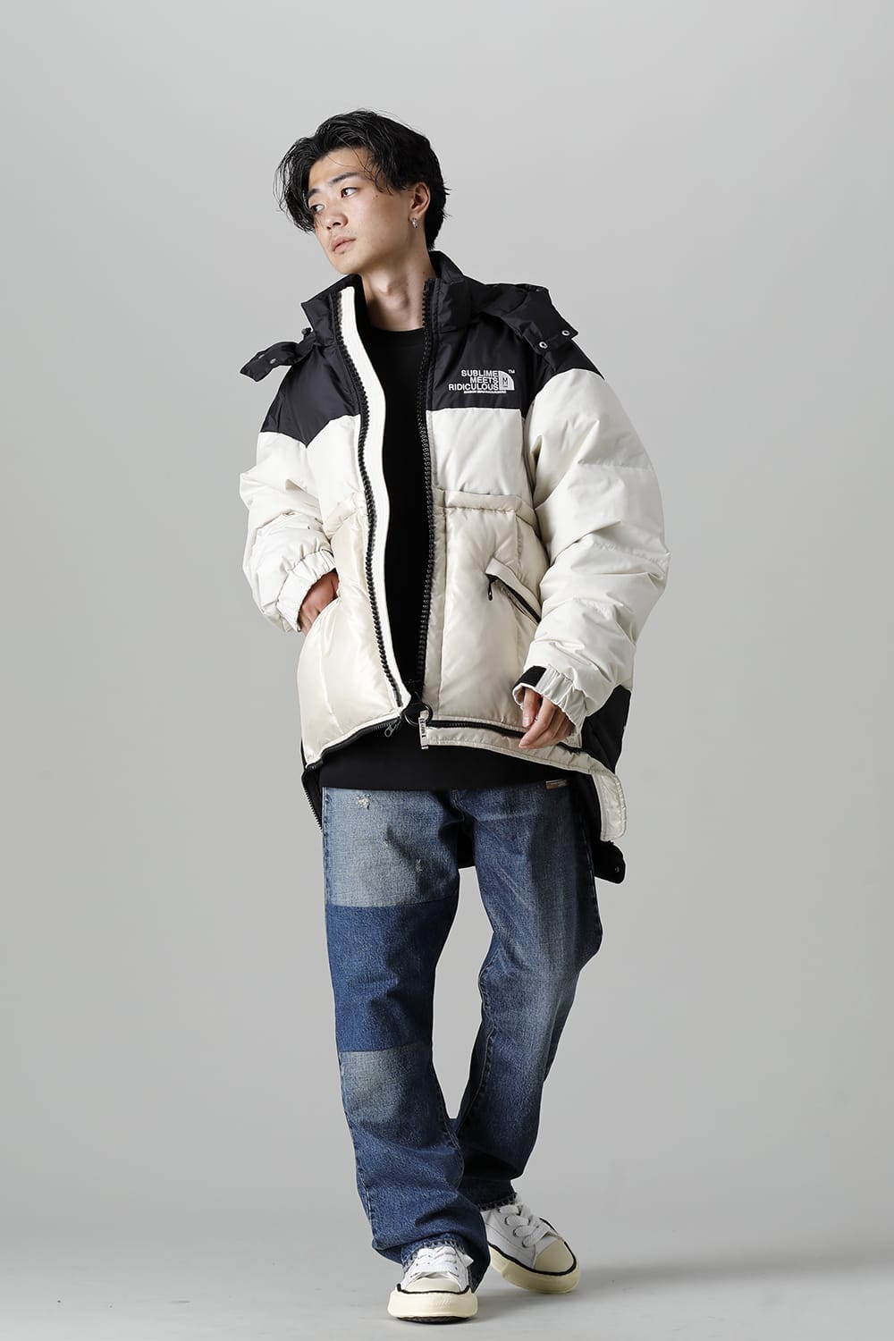 Bottom Layered Down Blouson White