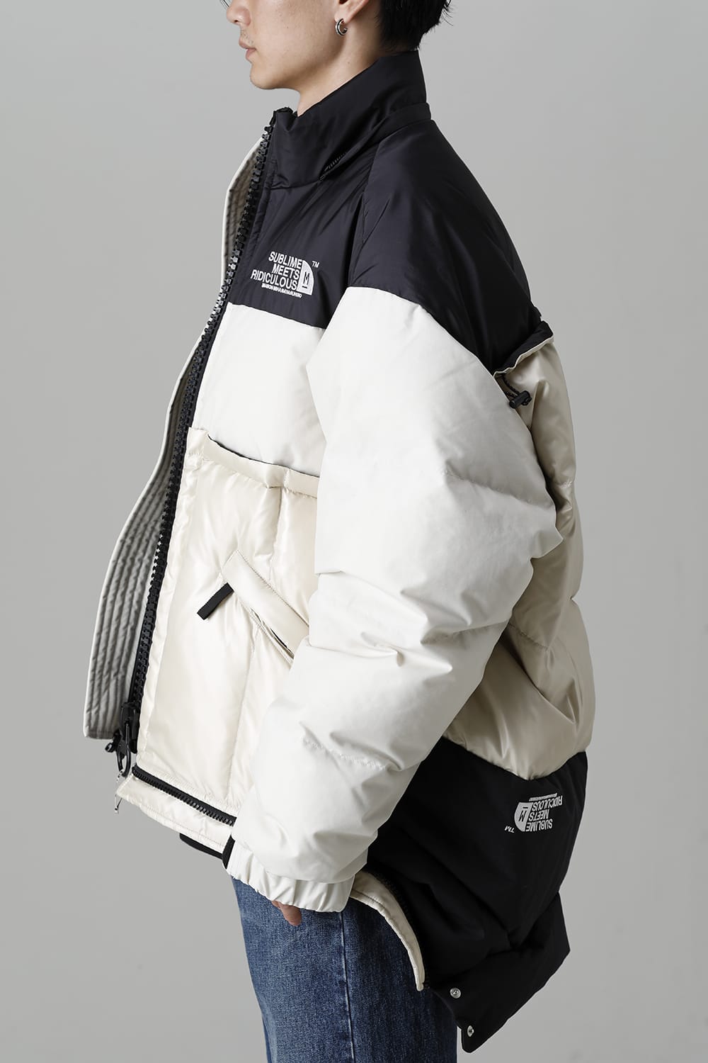 Bottom Layered Down Blouson White