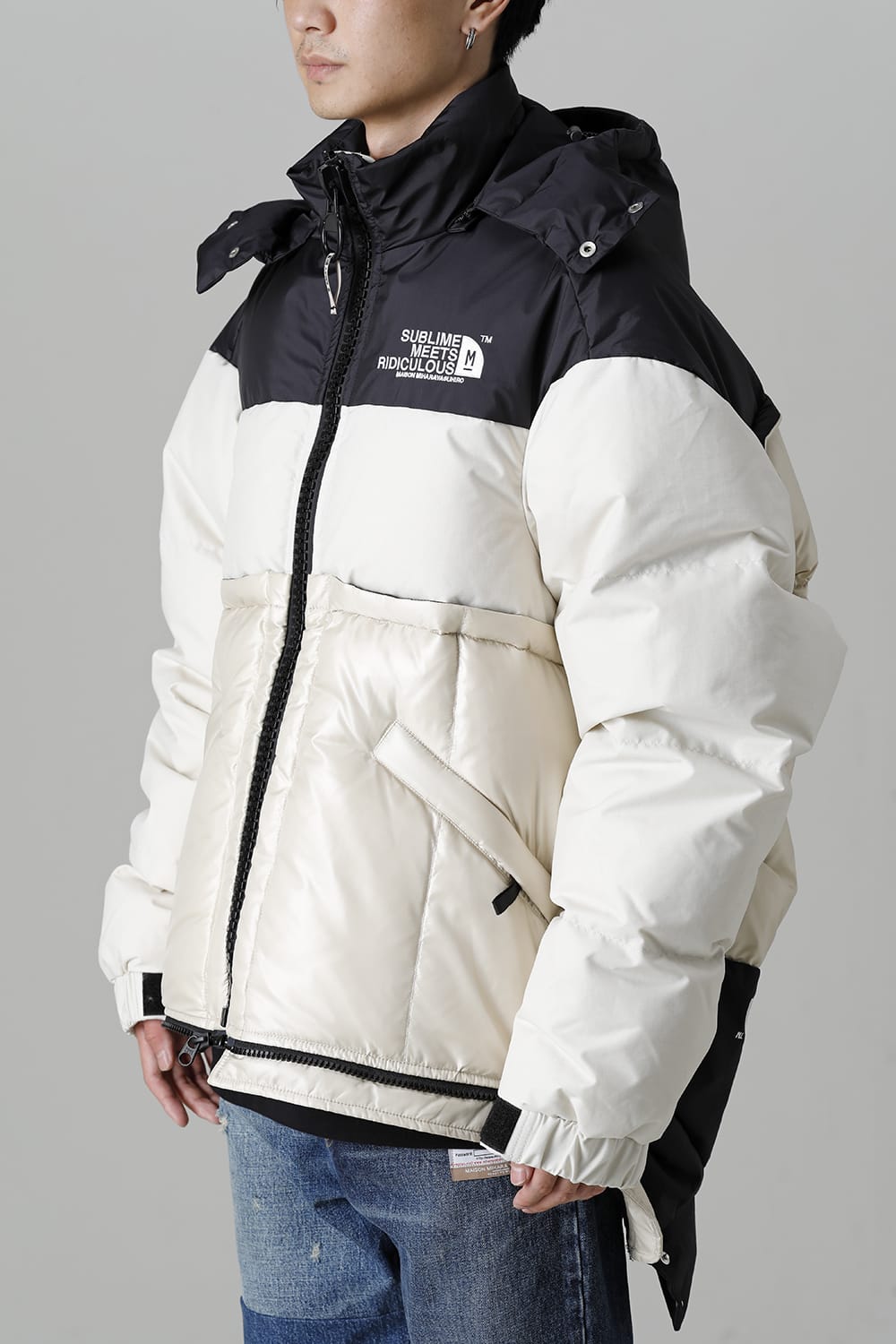 Bottom Layered Down Blouson White