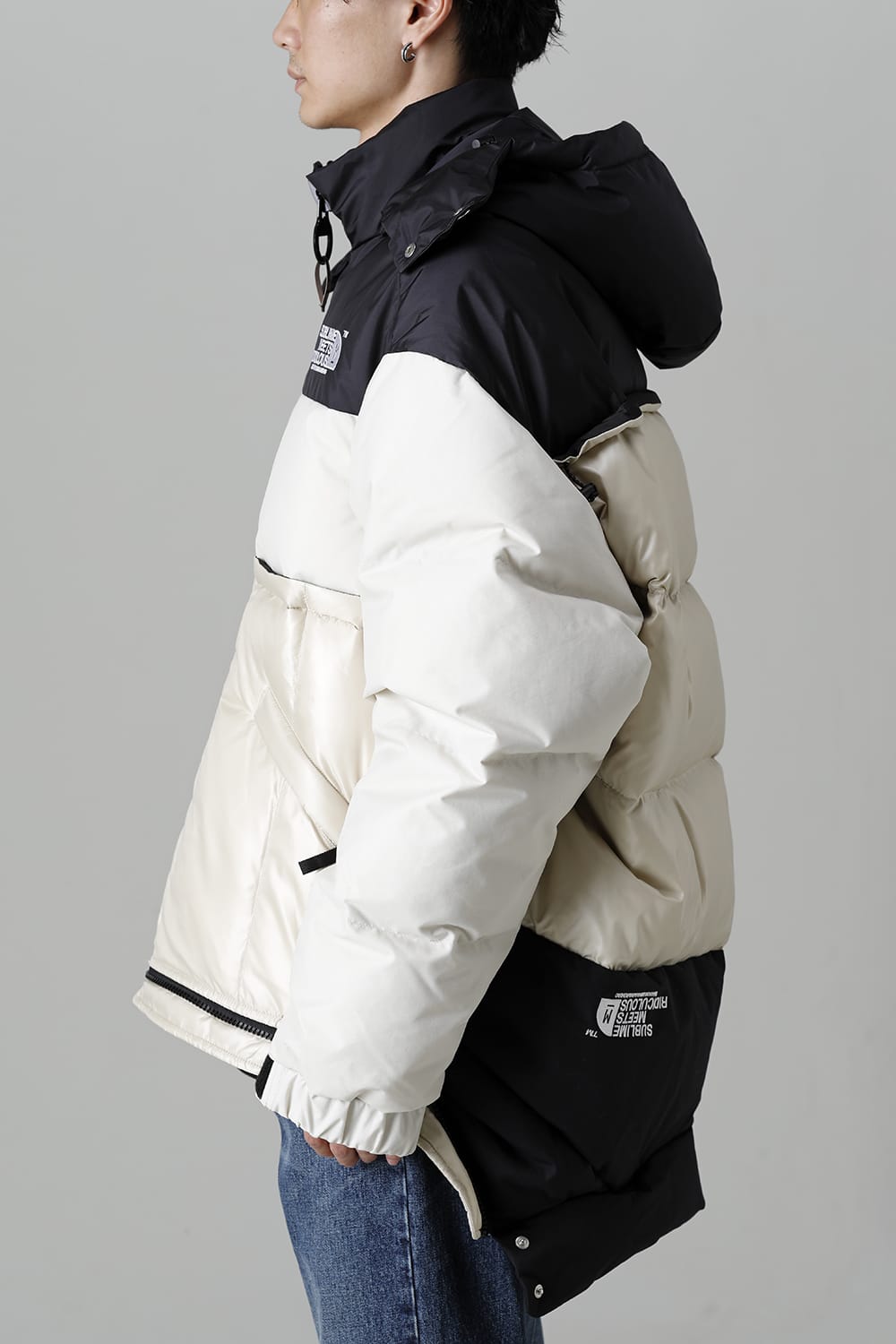 Bottom Layered Down Blouson White