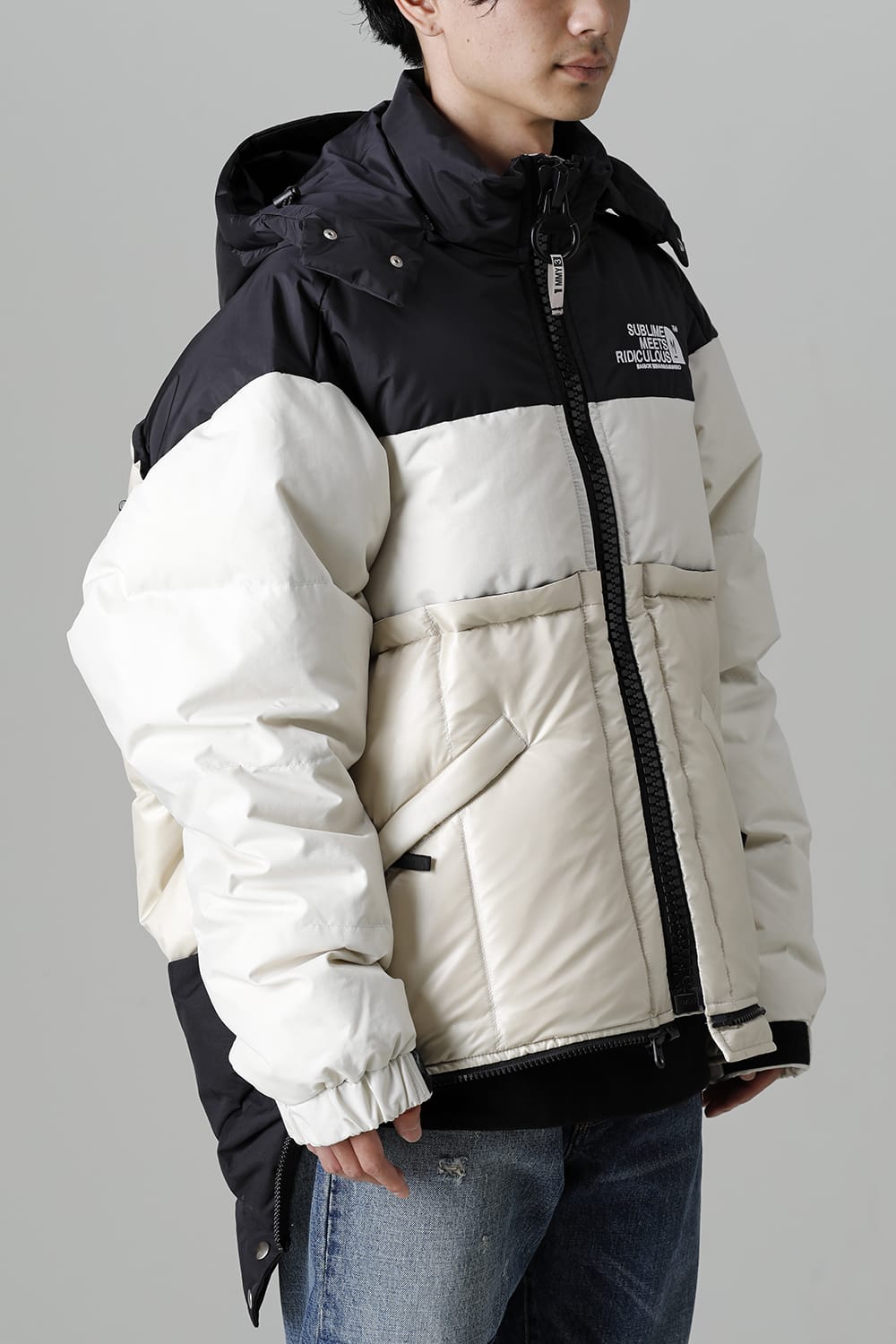 Bottom Layered Down Blouson White