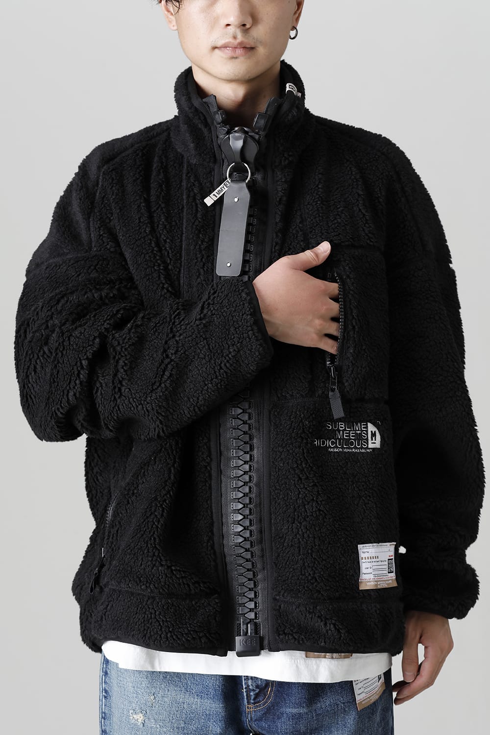 Wide Back Boa Blouson Black