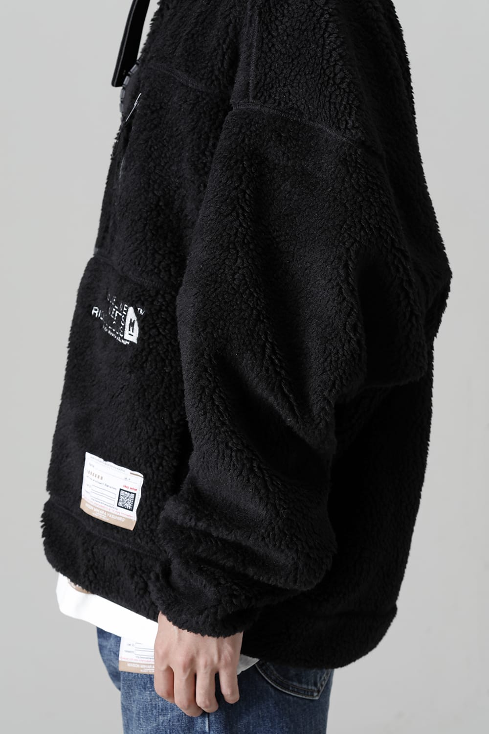 Wide Back Boa Blouson Black