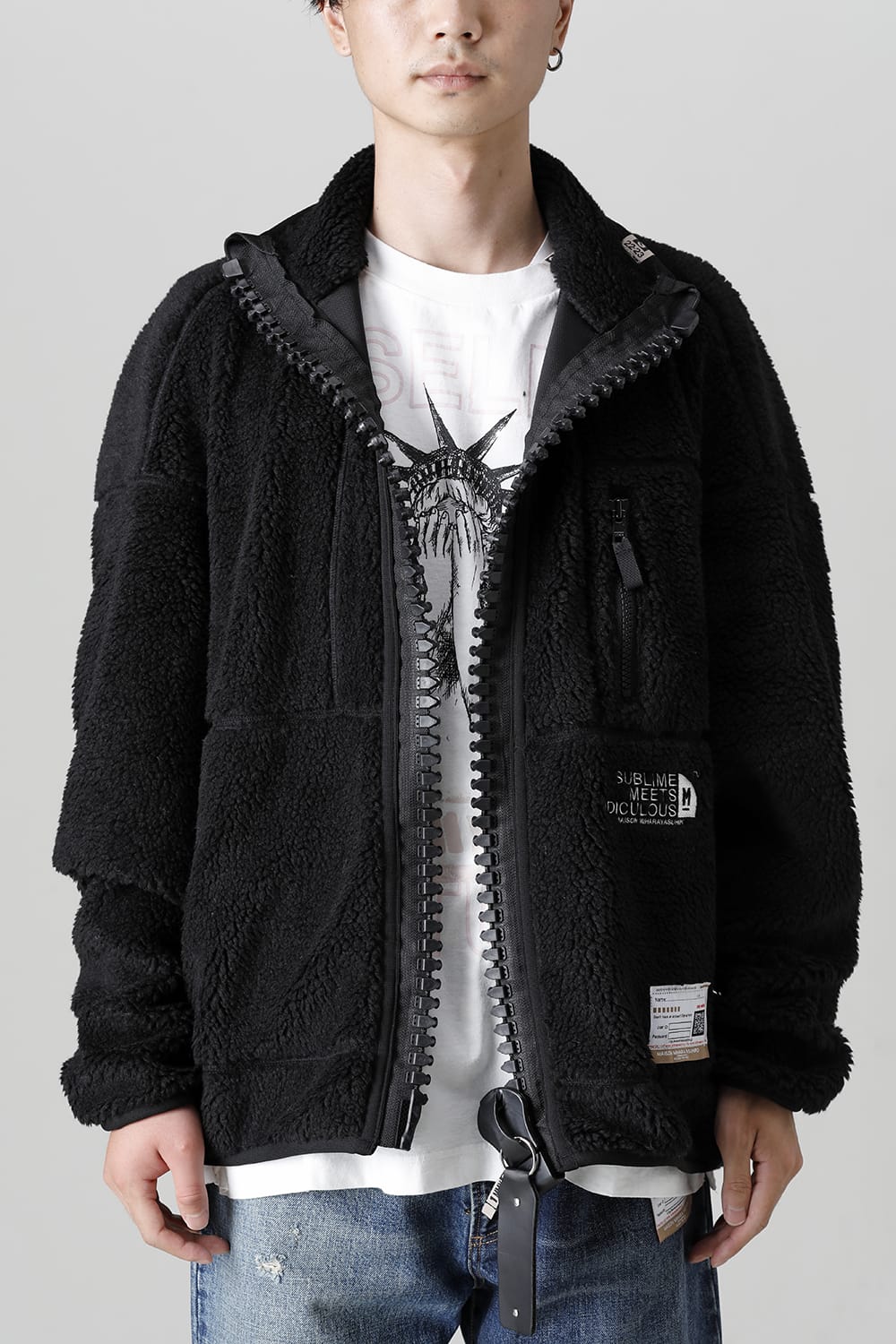 Wide Back Boa Blouson Black