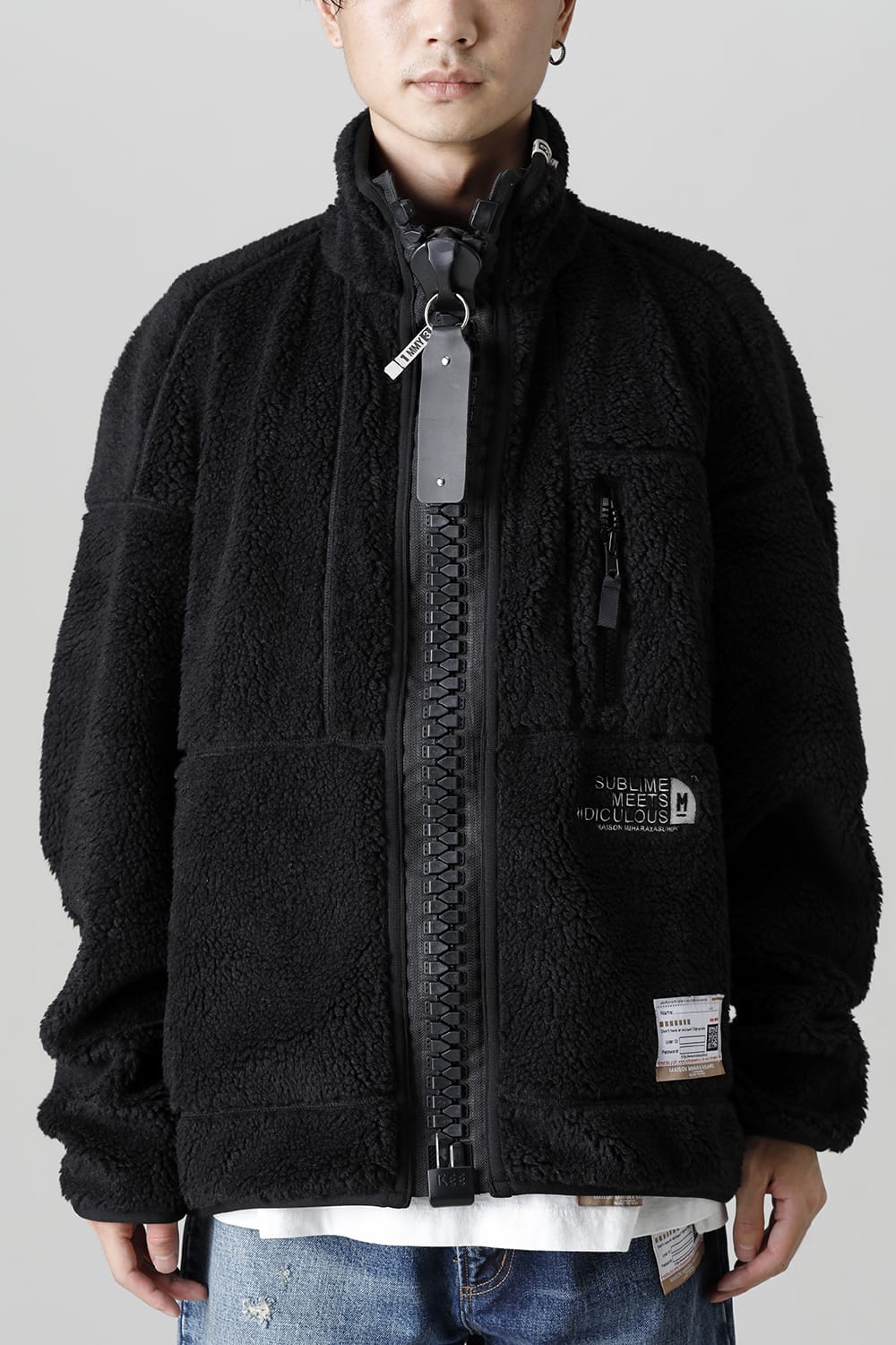 Wide Back Boa Blouson Black