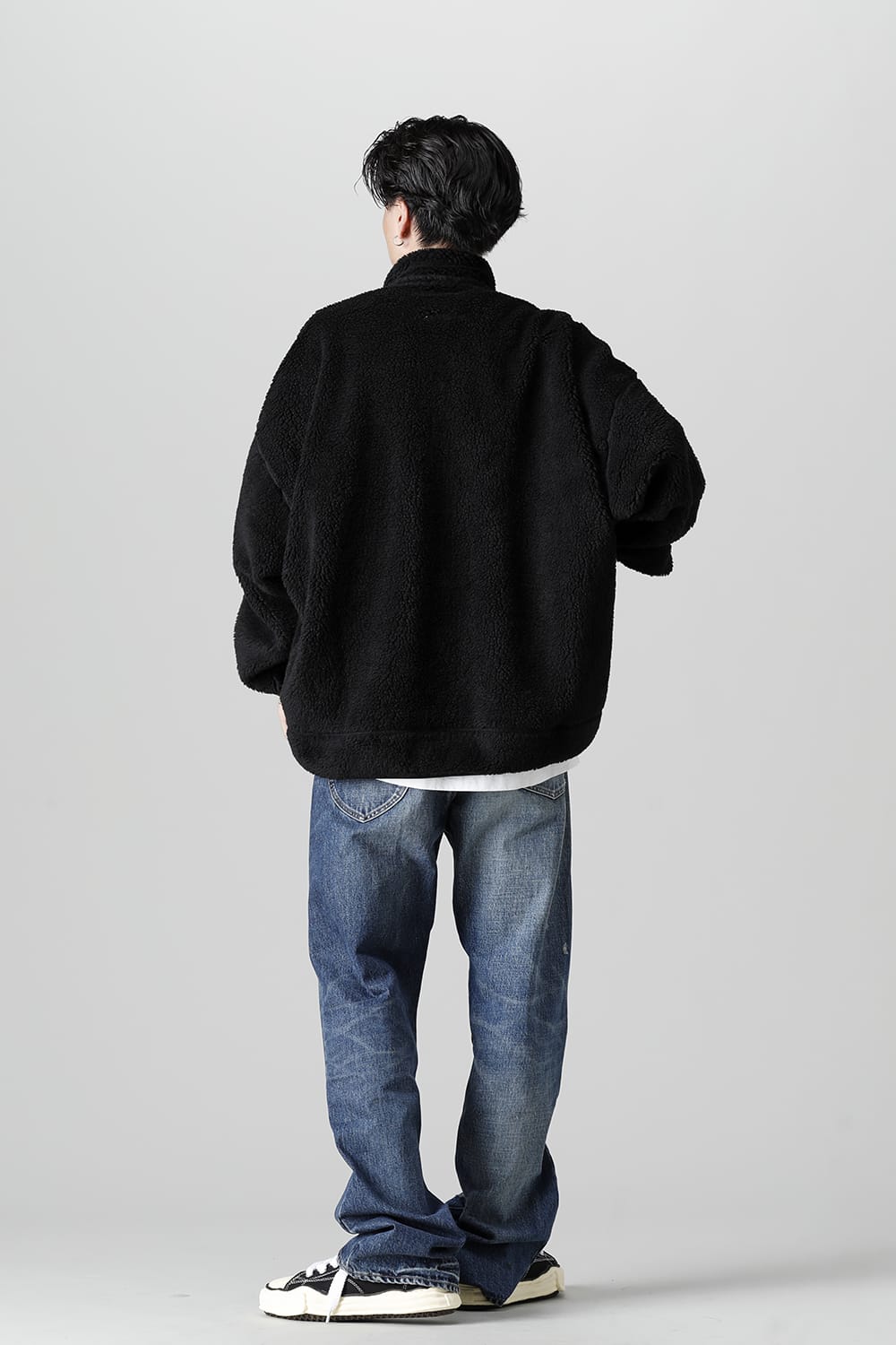 Wide Back Boa Blouson Black