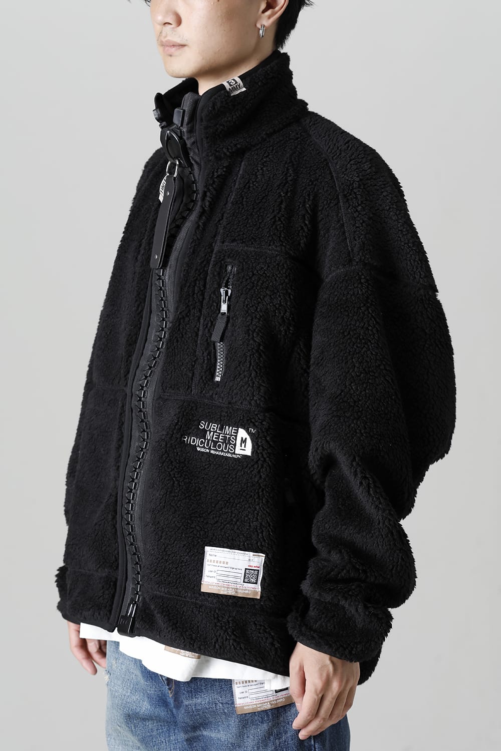 Wide Back Boa Blouson Black