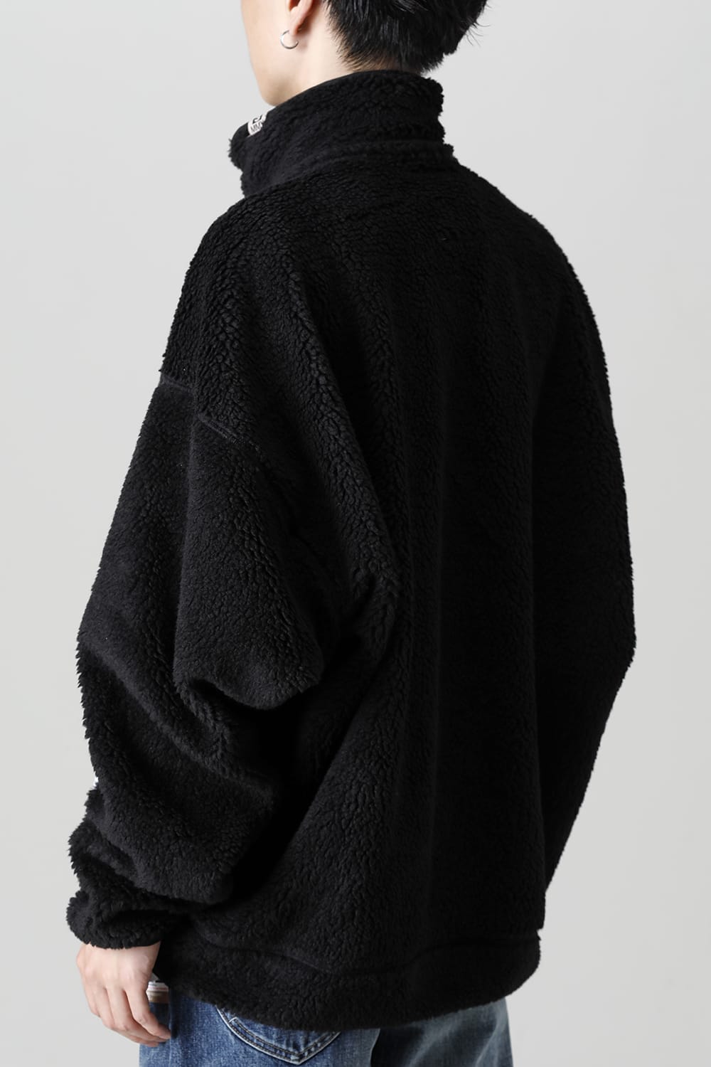 Wide Back Boa Blouson Black