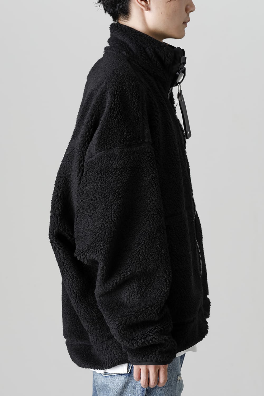 Wide Back Boa Blouson Black