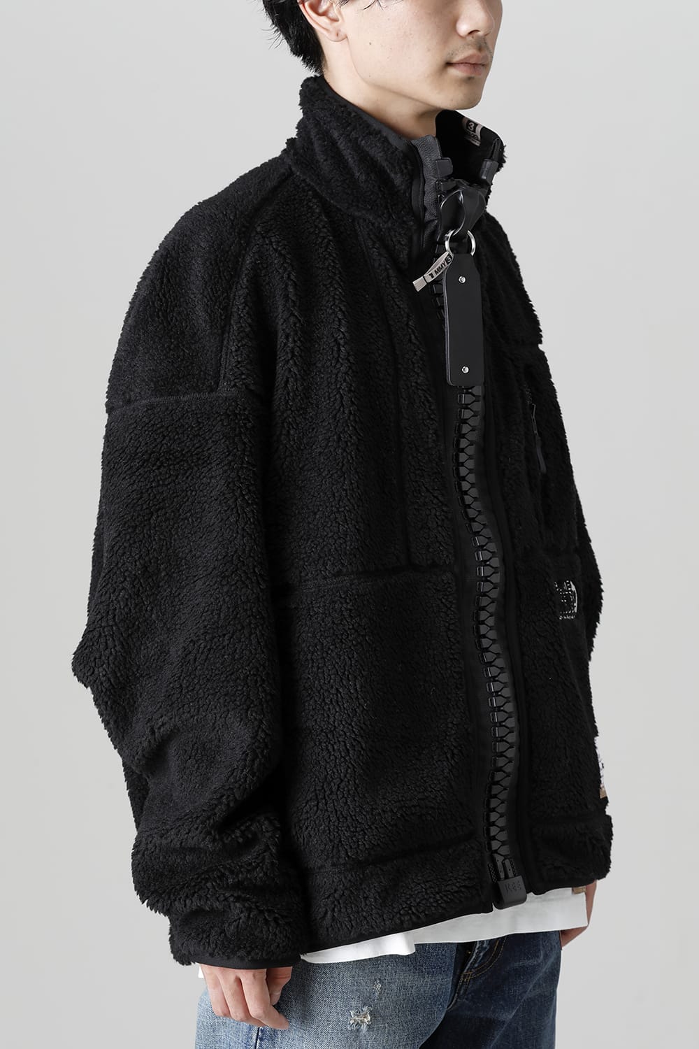 Wide Back Boa Blouson Black