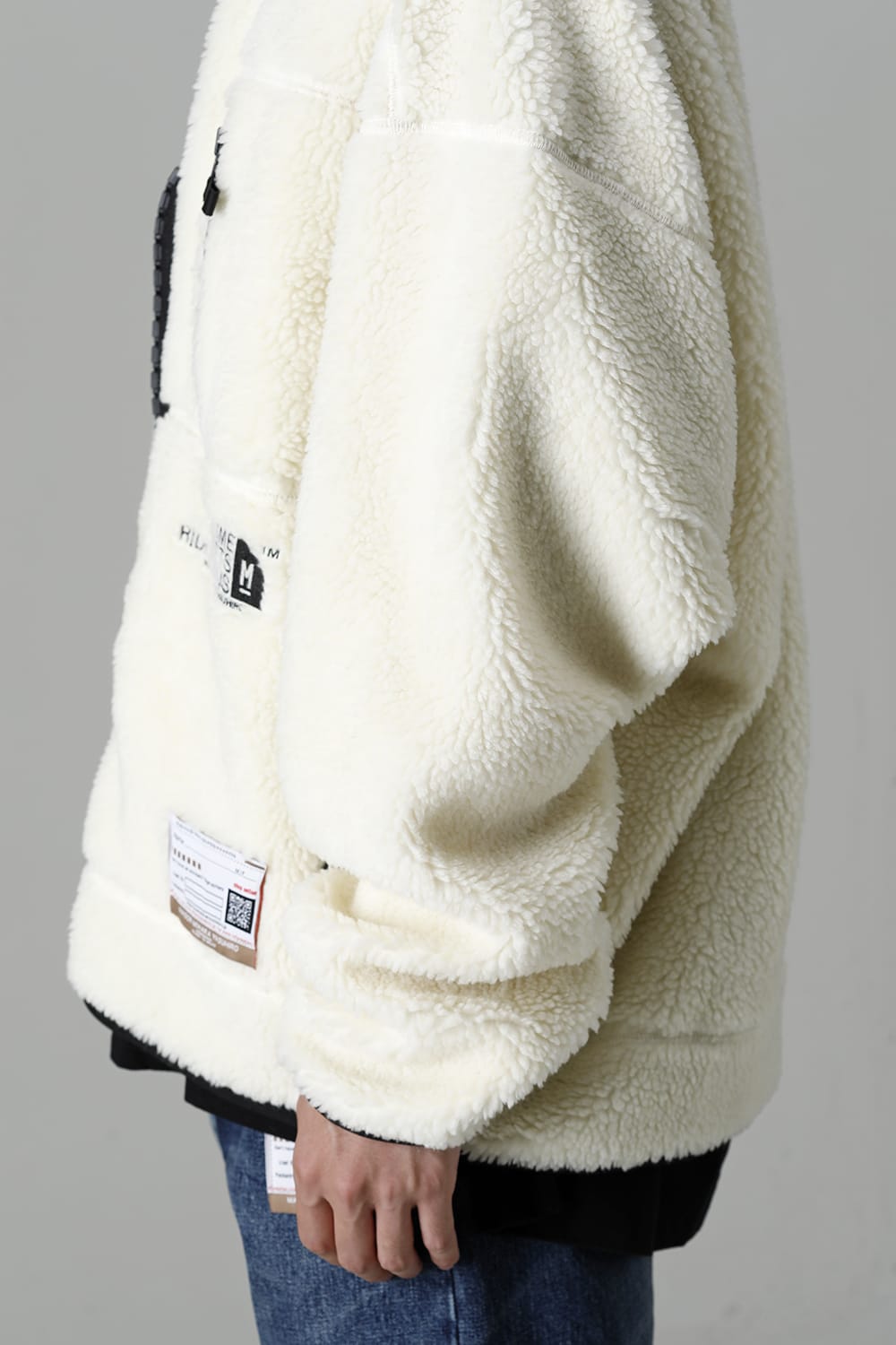 Wide Back Boa Blouson White