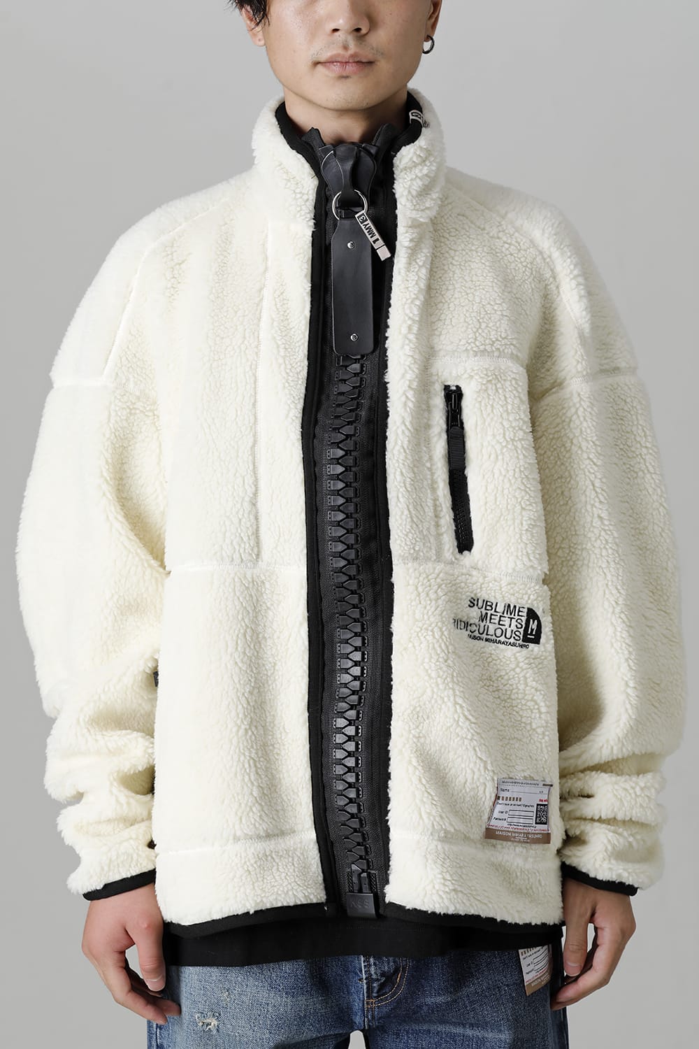 Wide Back Boa Blouson White