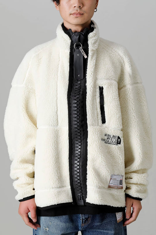 Wide Back Boa Blouson White