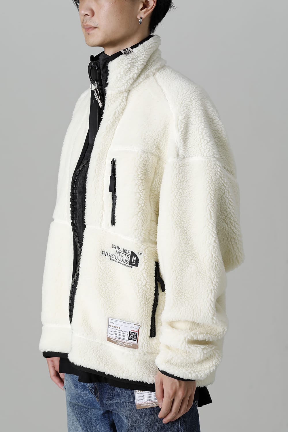 Wide Back Boa Blouson White