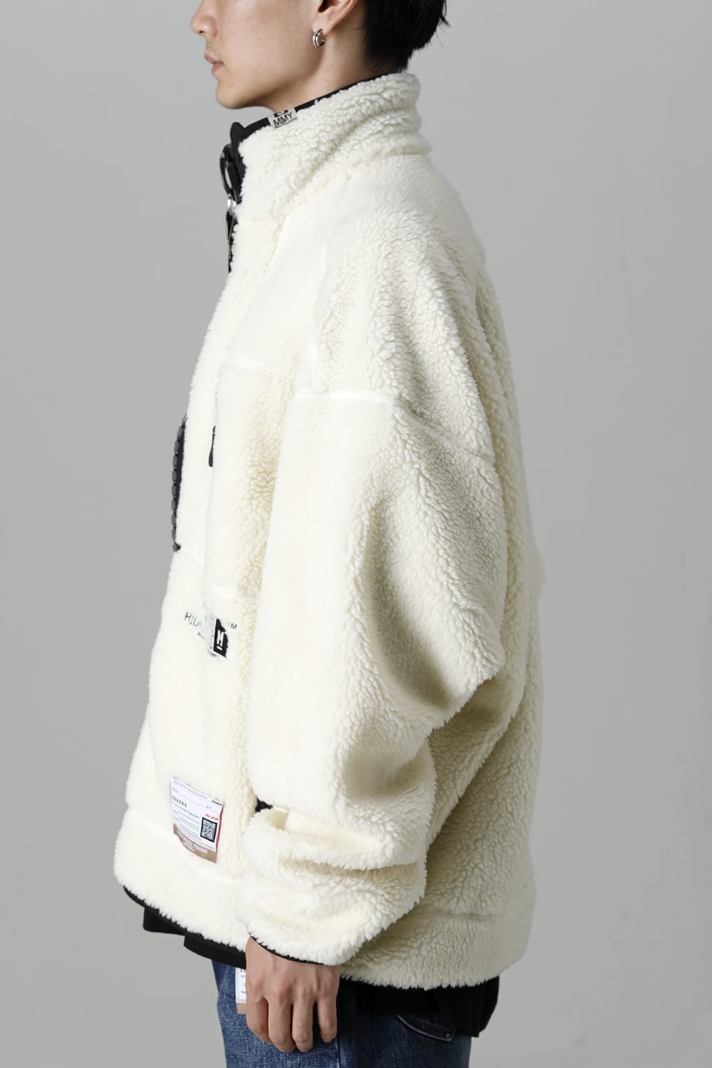 Wide Back Boa Blouson White