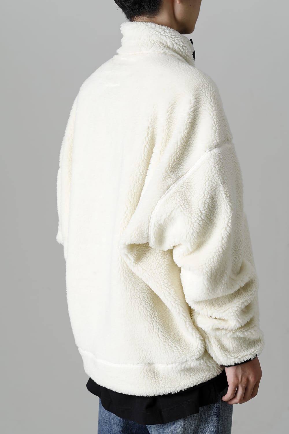 Wide Back Boa Blouson White