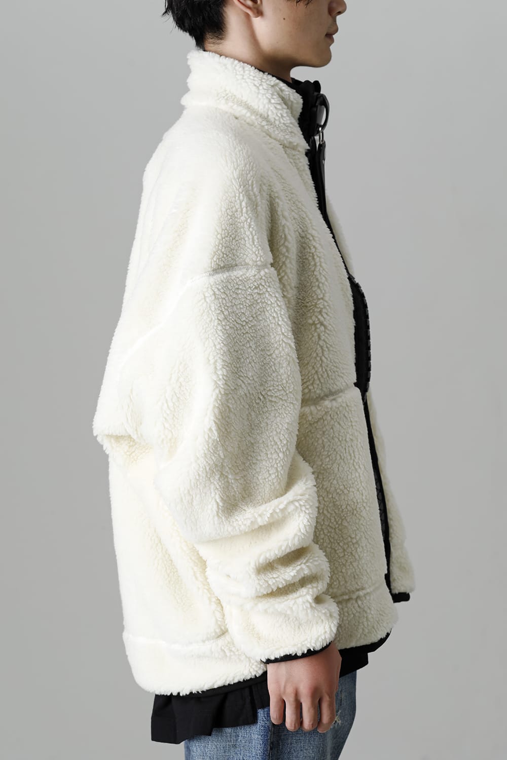 Wide Back Boa Blouson White