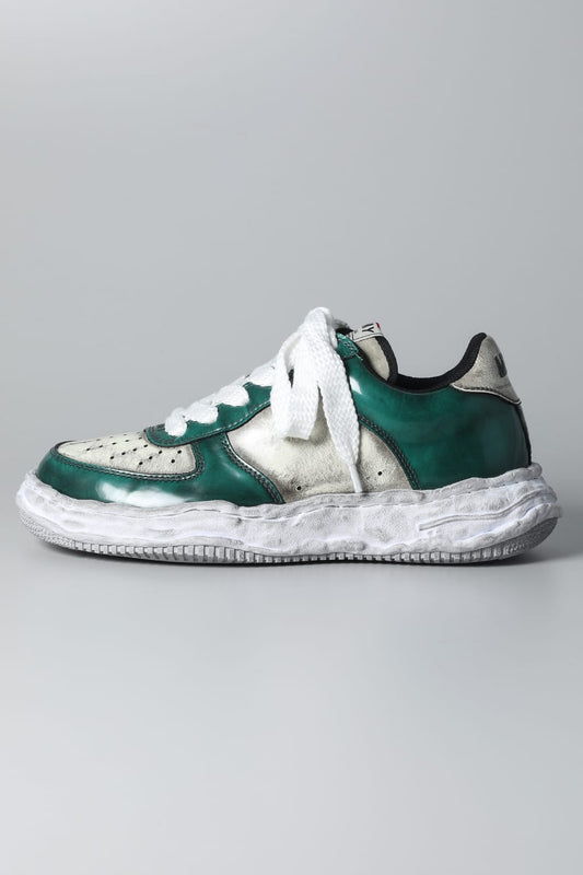 -WAYNE LOW- Brushed patent leather Sneakers  Green