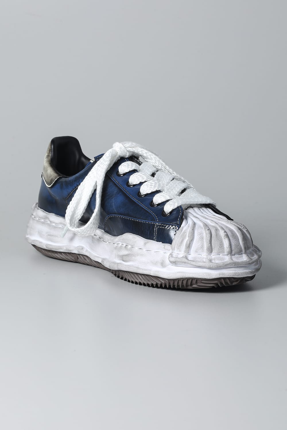 -BLAKEY Low- Brushed patent leather Low-top sneakers  Blue