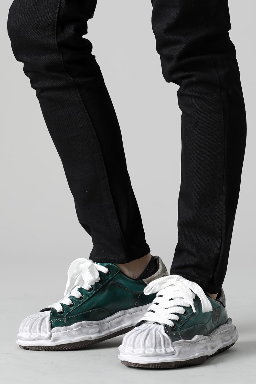 -BLAKEY Low- Brushed patent leather Low-top sneakers  Green