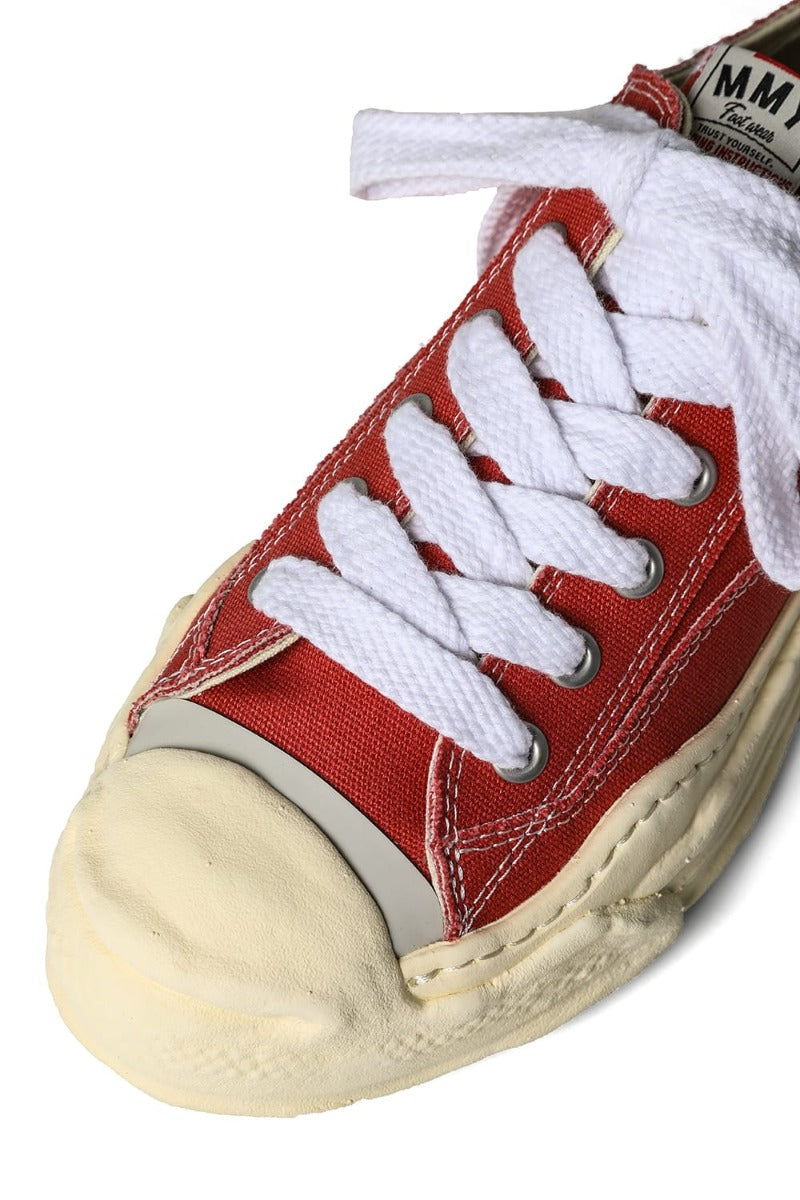 HANK- Original sole sneaker LOW Cut canvas Vintage like Sole Orange