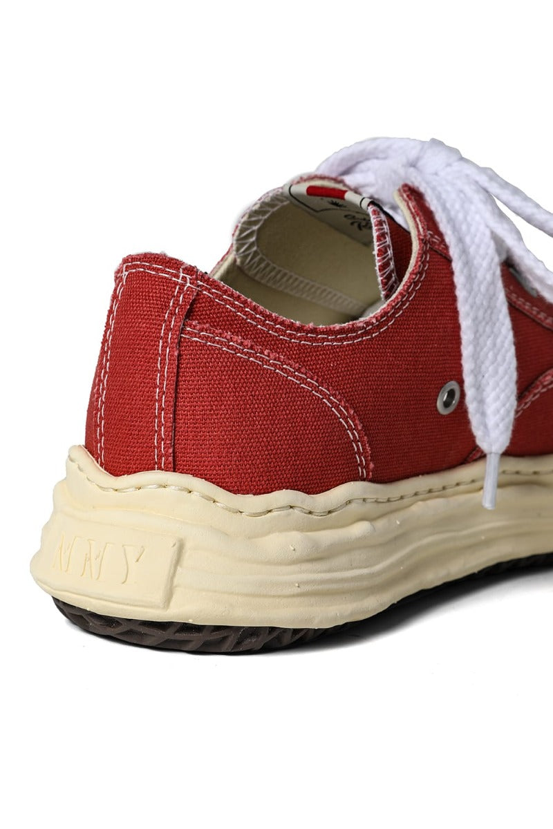 HANK- Original sole sneaker LOW Cut canvas Vintage like Sole Orange