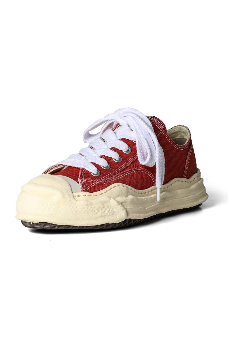 HANK- Original sole sneaker LOW Cut canvas Vintage like Sole Orange